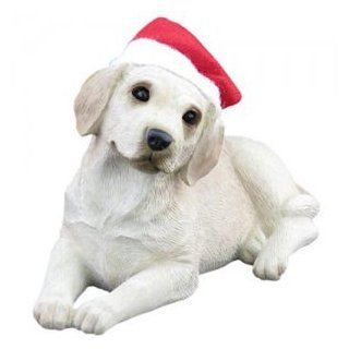 Labrador Retriever With Santa Hat Ornament   Decorative Hanging Ornaments