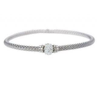 Killarney Crystal Sterling Silver Stretch Mesh Bracelet —