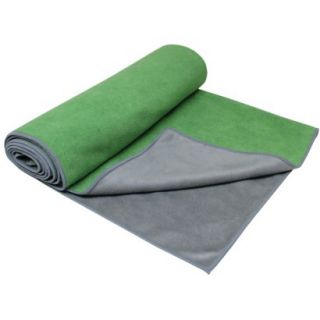 Gaiam Dual Grip Yoga Towel   Green Vine/Charcoal
