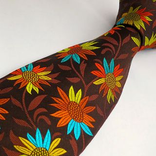 handmade floral silk tie by vava neckwear