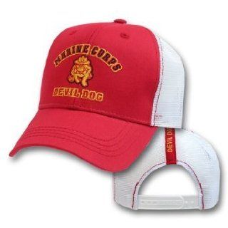 Military Trucker Hat Adjustable   US Marine Corps Devil Dog Baseball Caps Clothing