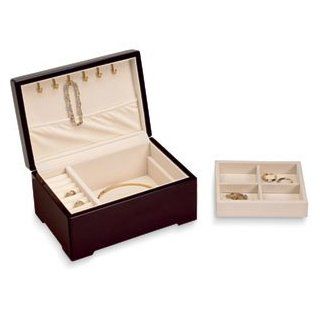 Italian Inlaid Wood Veneer Jewelry Box  