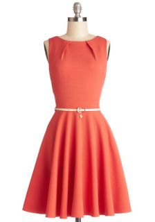 Luck Be a Lady Dress in Coral  Mod Retro Vintage Dresses