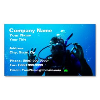 Daring Scuba Diver Business Card Template