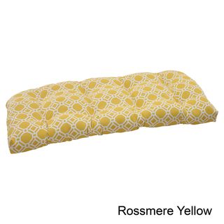 Pillow Perfect 'Rossmere' Outdoor Wicker Loveseat Cushion Pillow Perfect Outdoor Cushions & Pillows