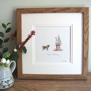personalised picture with a border terrier by penny lindop designs
