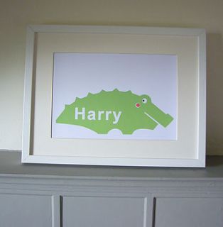 personalised crocodile print by little chip