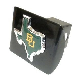 Baylor University Bears "Black and Chrome with "BU Texas Shape" Emblem" Metal Trailer Hitch Cover Fits 2 Inch Auto Car Truck Receiver with NCAA College Sports Logo Automotive