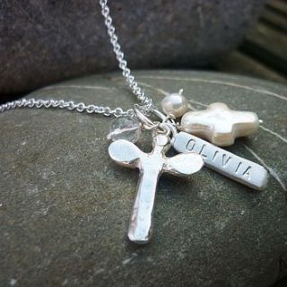 personalised christening dedication necklace by milly moore