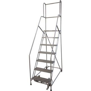 Cotterman (Rolling) Ladder w/CAL OSHA Rail Kit   70in. Max. Height [Misc.]   Stepladders  