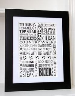 football 'loves' print by lisa marie designs