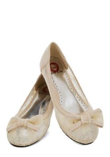 Sheer to Fall in Love Flat in Cream  Mod Retro Vintage Flats