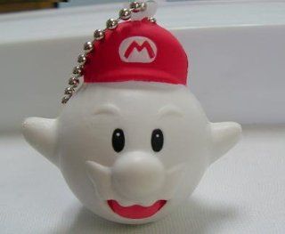 Nintendo Super Mario Galaxy Soft Squishy Figure Keychain BOO Ghost Mario Toys & Games