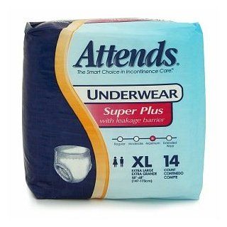 Attends UnderwearTM Super Plus Absorbency with Leakage Barriers Health & Personal Care