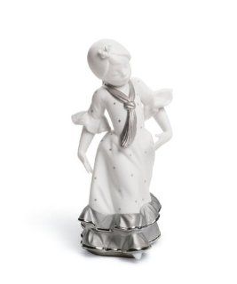 Lladro Porcelain Figurine Juanita Re Deco Platinum   Collectible Figurines