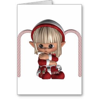 Cute Christmas Elf Greeting Card