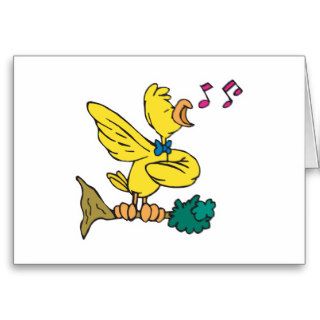 cute singing canary card