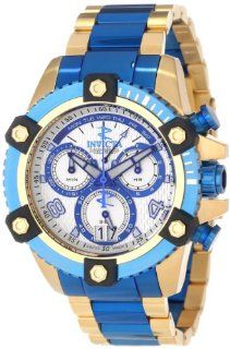 Invicta Men's 13717 Arsenal Chronograph Silver Textured Dial Two Tone Stainless Steel Watch at  Men's Watch store.