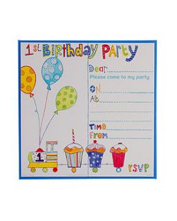 1st birthday party invitations by paper salad