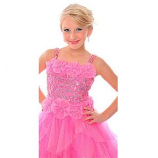 Posh Angels Pink Taffeta Sequin Girls Pageant Dress 6 Precious Formals Clothing