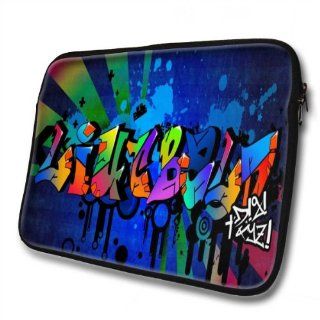 "Graffiti Names" designed for Liutbald, Designer 15''  39x32cm, Black Waterproof Neoprene Zipped Laptop Sleeve / Case / Pouch. Cell Phones & Accessories