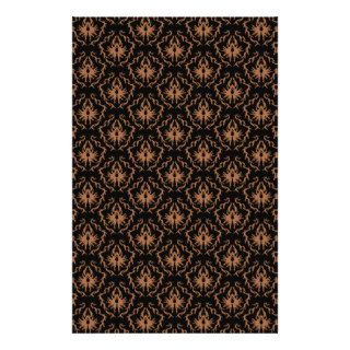 Elegant black and brown damask pattern. flyer design