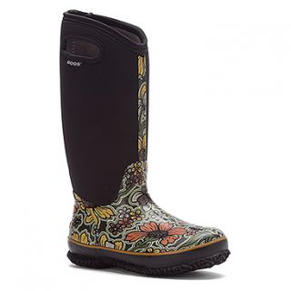 Bogs Classic Tall May Flowers  Women's   Black Olive