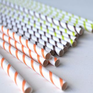 retro thin stripe paper straws by clouds and currents