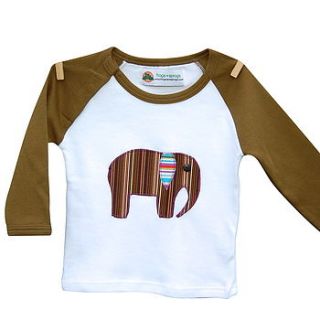 elephant applique long sleeve t shirt by frogs+sprogs