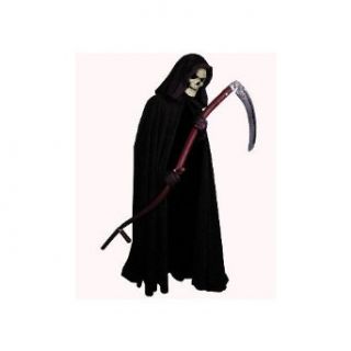 Grim Reaper w/ Scythe Deluxe Adult Costume and Mask   46in. Short Cloak Clothing