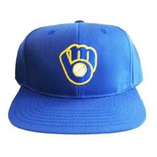 American Needle MLB Milwaukee Brewers Snapback Hat Cap   Blue at  Mens Clothing store Baseball Caps