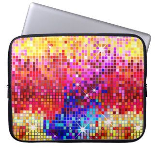Colorful Abstract Pixel Art  Worm Colors Laptop Sleeves