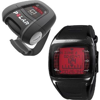 Polar FT60G1 Men's Heart Rate Monitor Watch with G1 GPS Sensor (Black with Red Display) Sports & Outdoors