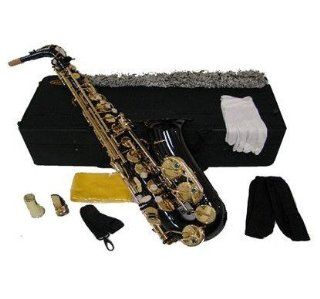 Merano E Flat Black Lacquer Plated Alto Saxophone with Case Musical Instruments