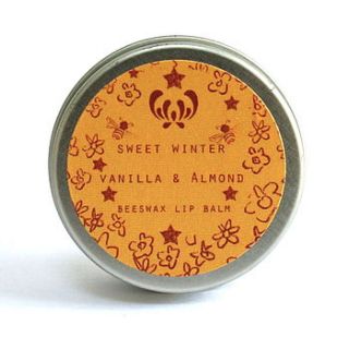 sweet winter vanilla and almond lip balm by bloom beautiful