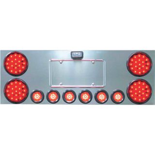 Trux Accessories Center Panel Back Plate — 4 x 4in. LED Lights and 6 x 2in. LED Lights  Rear Center Panels