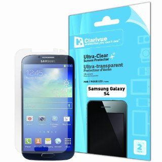 Samsung Galaxy S4 i9500 Ultra Clear Screen Protectors From Clarivue   2 Per Pack Cell Phones & Accessories