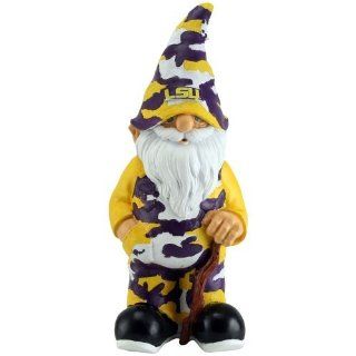 LSU Tigers NCAA Camouflage Garden Gnome  Sports Fan Outdoor Statues  Sports & Outdoors