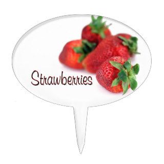 Strawberries Garden Marker Cake Pick