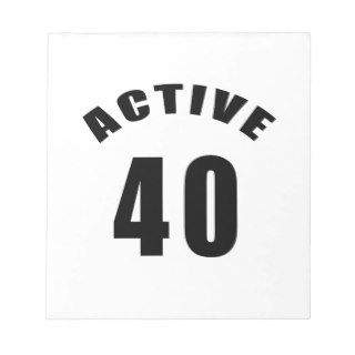 Active 40 Birthday Memo Note Pad
