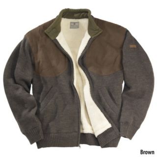 Beretta Mens Wind Barrier Cardigan Sweater With Bear Fleece Lining 763354