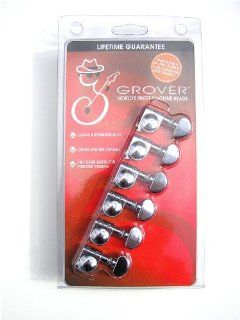 Grover 406C6 Rotomatic Mini 6 in Line Self Locking Machine Heads, Chrome Musical Instruments
