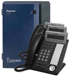 Package Deal Panasonic KX TDA50 w/ Caller ID + Three (3) KX DT333 Black System Phones (Black)  Corded Telephones  Electronics