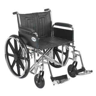 Sentra EC Heavy Duty Wheelchair with Swing away Footrests Drive Medical Wheelchairs