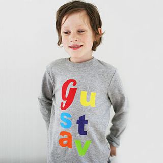 personalised letter boy's t shirt by holubolu