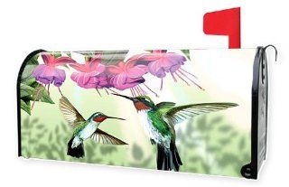 Fuschia With Hummingbird Mailbox Cover All Magnetic  Patio, Lawn & Garden