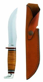 323 5 Ss Leather Handled Hunter  Hunting Knives  Sports & Outdoors