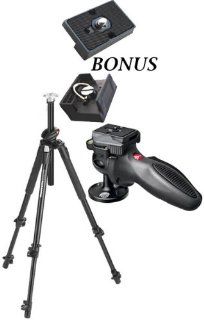 Manfrotto 190XPROB Tripod 324RC2 Grip Head and 2 Quick Release Plates for the RC2 Rapid Connect Adapter  Camera & Photo