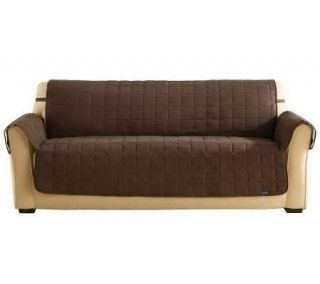 Sure Fit Suede Quilted Waterproof Sofa Furniture Cover —