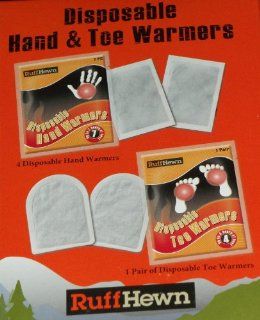 RUFF HEWN DISPOSABLE HAND & TOE WARMERS 4 hand warmers & 2 toe warmers Health & Personal Care
